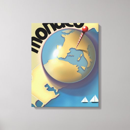 Monaco Reiseplakat Leinwanddruck (Vorderseite)