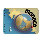 Monaco Reiseplakat Magnet (Horizontal)