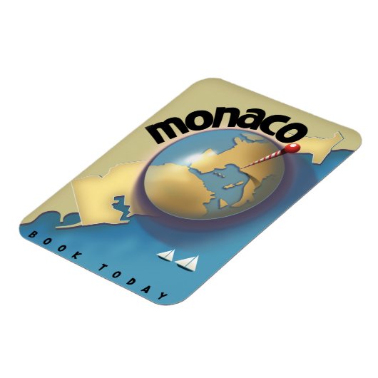 Monaco Reiseplakat Magnet (Linke Seite)