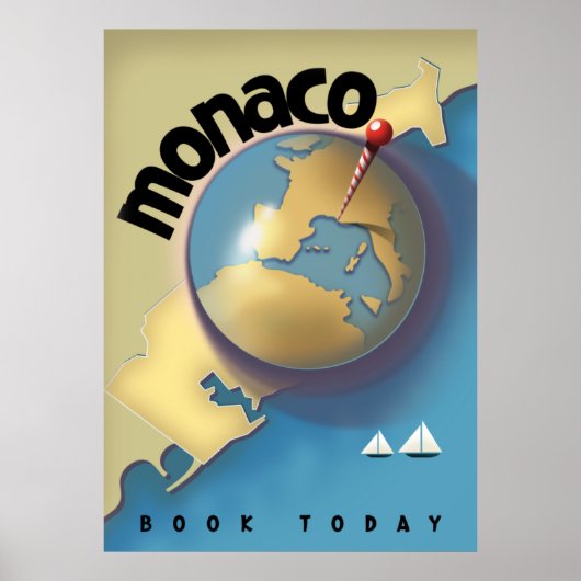 Monaco Reiseplakat Poster (Vorne)
