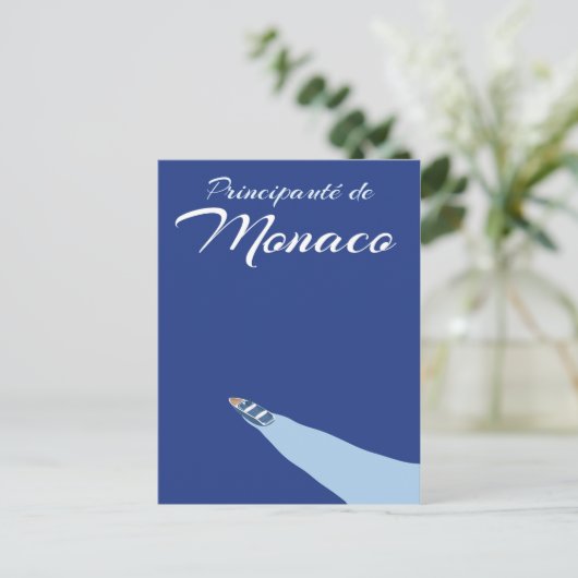 Monaco-Reiseplakat Postkarte (Stehend Vorderseite)