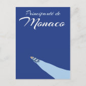 Monaco-Reiseplakat Postkarte (Vorderseite)