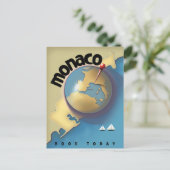 Monaco Reiseplakat Postkarte (Stehend Vorderseite)