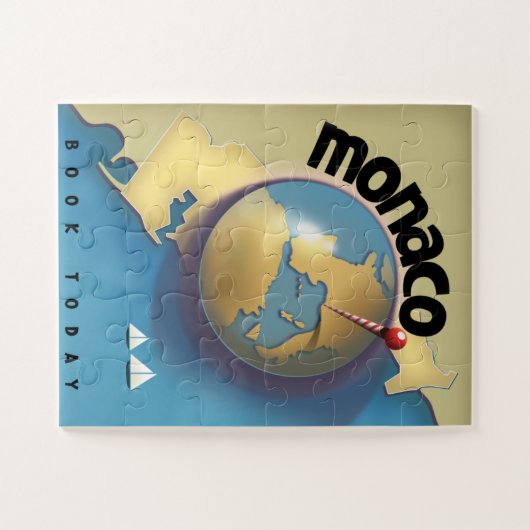 Monaco Reiseplakat Puzzle (Horizontal)