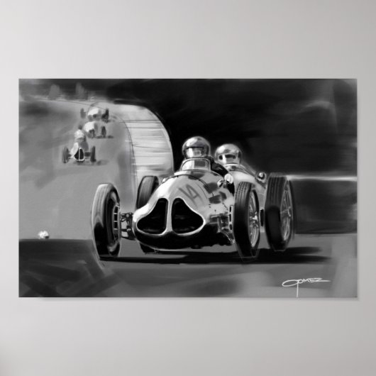 Monaco Rennwagen Poster (Vorne)