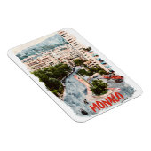 Monaco Retro Race Track Französische Riviera Magnet (Rechte Seite)