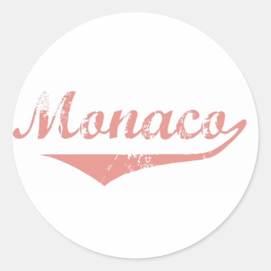 Monaco-Revolution Runder Aufkleber (Vorderseite)