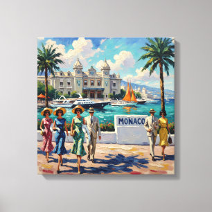 Monaco Riviera Eleganz Meeresleinwand Leinwanddruck