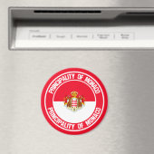 Monaco-RundEmblem Magnet (In Situ (Geschirrspüler))