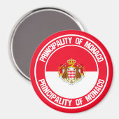 Monaco-RundEmblem Magnet (Vorderseite/Rückseite)