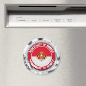 Monaco-RundEmblem Magnet (In Situ (Geschirrspüler))