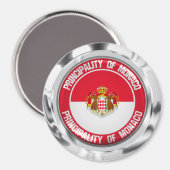 Monaco-RundEmblem Magnet (Vorderseite/Rückseite)