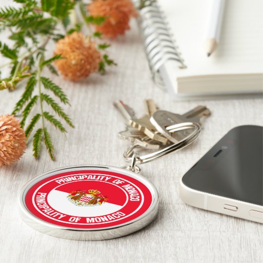 Monaco-RundEmblem Schlüsselanhänger (Seite)