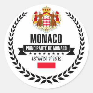 Monaco Runder Aufkleber