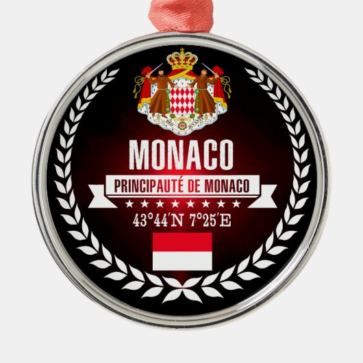 Monaco Silbernes Ornament (Vorne)