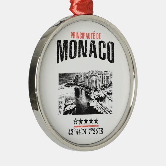 Monaco Silbernes Ornament (Rechts)