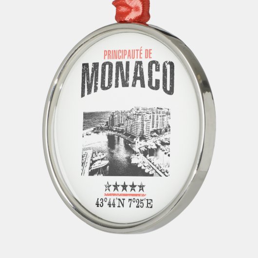 Monaco Silbernes Ornament (Links)
