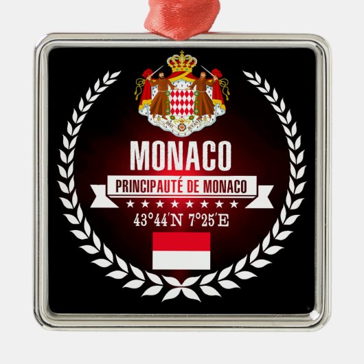 Monaco Silbernes Ornament (Vorne)