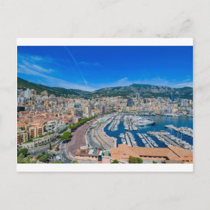 Monaco Skyline Postkarte