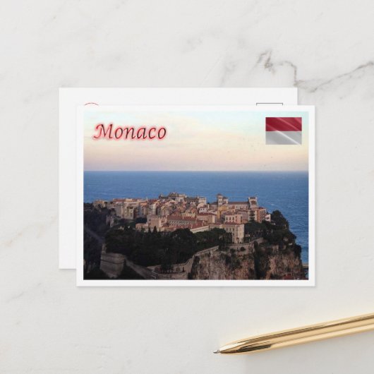 Monaco - Stadt - Panorama - Postkarte (Vorderseite/Rückseite Beispiel)