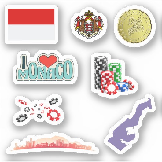 Monaco Stickers Aufkleber (Vorderseite)