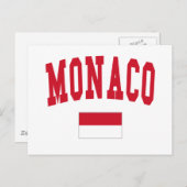 Monaco-Stil Postkarte (Vorne/Hinten)