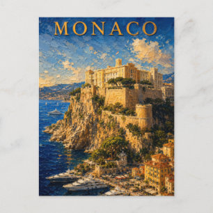 Monaco: Sunny Coast Palace Art Souvenir Postkarte
