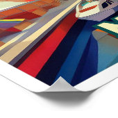 Monaco Travel künstlerisch bunt Poster (Ecke)