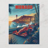Monaco Vintag Auto Race Postkarte (Vorderseite)
