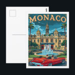 Monaco Vintag Berühmter Reiseort Postkarte<br><div class="desc">Monaco Vintag Berühmter Reiseort</div>