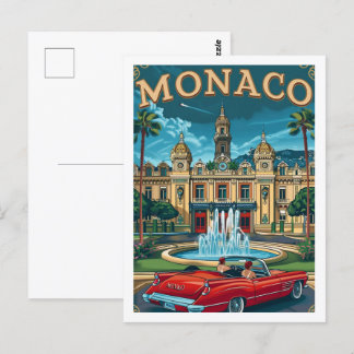 Monaco Vintag Berühmter Reiseort Postkarte