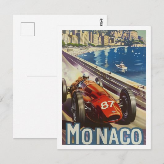 Monaco Vintag Berühmter Reiseort Postkarte (Vorne/Hinten)