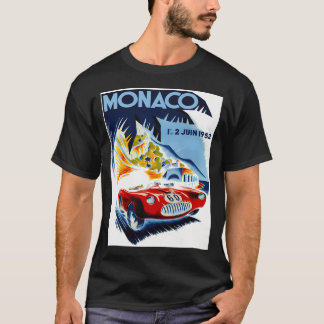 Monaco Vintage 1952 Grand Prix Autorennen Druck T-Shirt