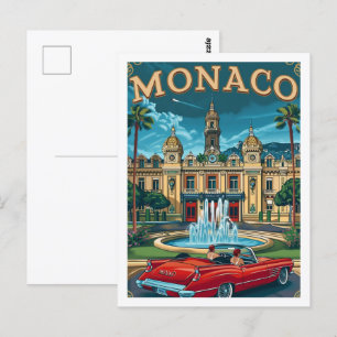 Monaco Vintage Berühmter Reiseort Postkarte