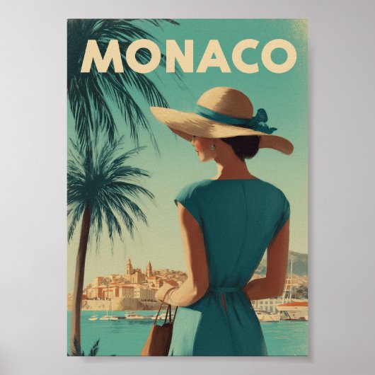 Monaco Vintage-Mode Poster (Vorne)