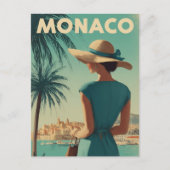 Monaco Vintage Mode Postkarte (Vorderseite)