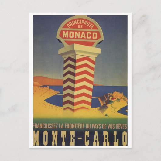 Monaco Vintage Parco Civico-Ciani Postkarte (Vorderseite)