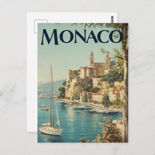 Monaco vintage postkarte (Vorne/Hinten)