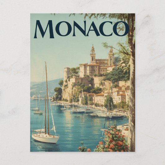 Monaco vintage postkarte (Vorderseite)
