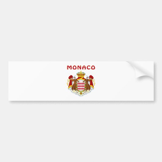 MONACO-Wappen Autoaufkleber (Vorne)