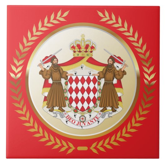 Monaco-Wappen Fliese (Vorderseite)