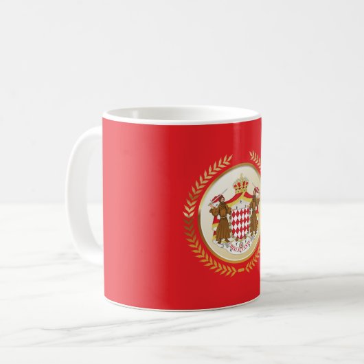 Monaco-Wappen Kaffeetasse (Vorderseite Links)