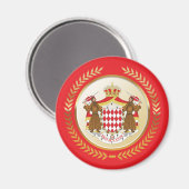 Monaco-Wappen Magnet (Vorderseite/Rückseite)