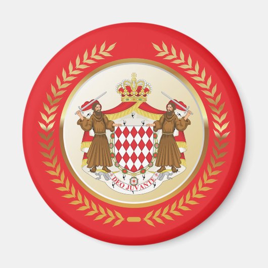 Monaco-Wappen Magnet (Vorne)