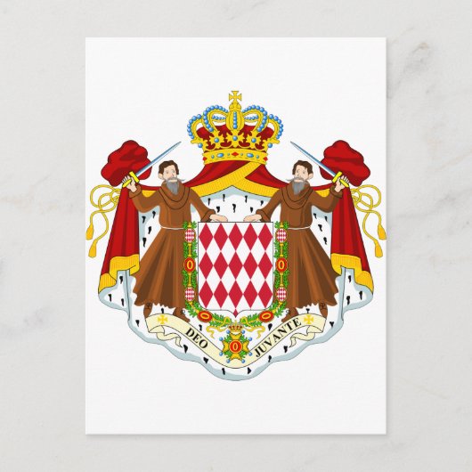 Monaco-Wappen Postkarte (Vorderseite)