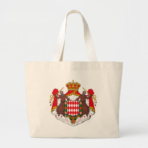 Monaco-Wappen Taschen-Tasche Jumbo Stoffbeutel