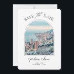Monaco Wedding French Rivera Save the Date Einladung<br><div class="desc">Erleben Sie die Schönheit von Monaco und laden Sie Ihre Gäste mit diesem zwei Foto Save the Date ein. Die Vorderseite zeigt ein atemberaubendes Foto von Monaco, das den perfekten Ton für Ihren Hochzeitstag bildet. Fügen Sie Ihr eigenes Foto auf die Rückseite und passen Sie den Text an, um es...</div>