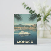 Monaco Yacht Harbour Postkarte (Stehend Vorderseite)