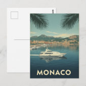 Monaco Yacht Harbour Postkarte (Vorne/Hinten)