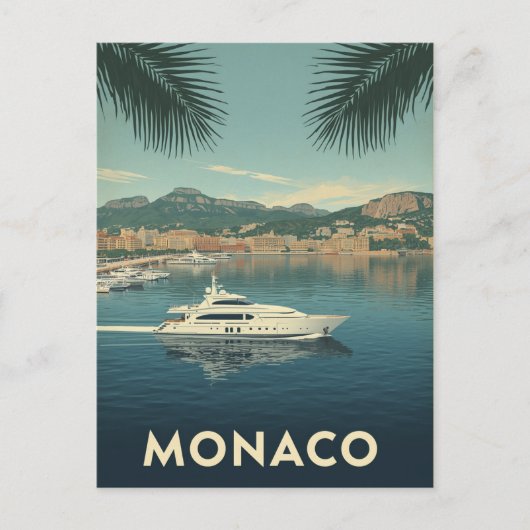 Monaco Yacht Harbour Postkarte (Vorderseite)